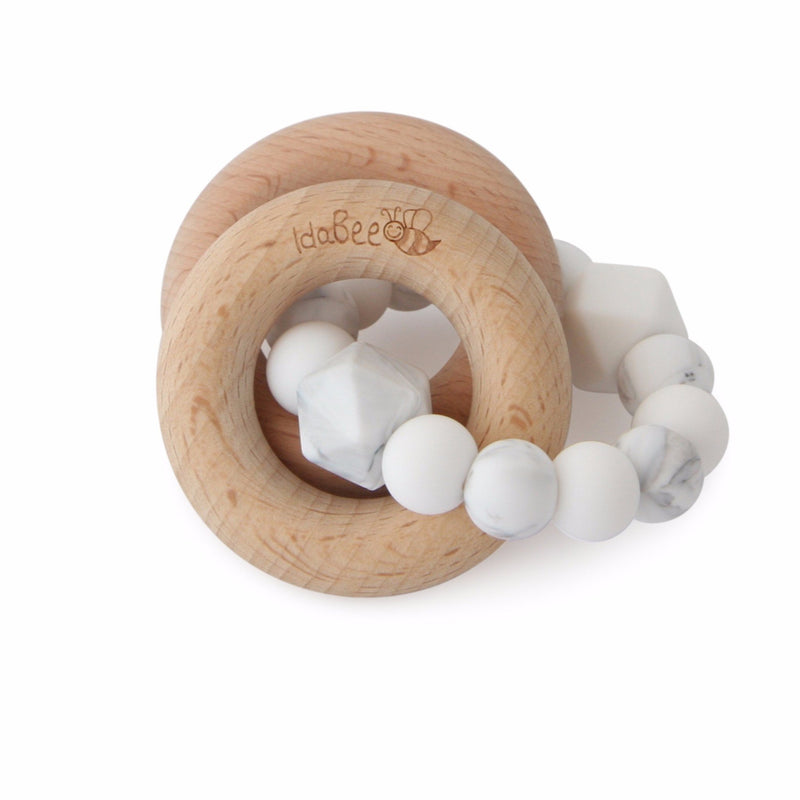Teether Rattle Duo Marble White