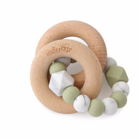Teether Rattle Spring Lint Green